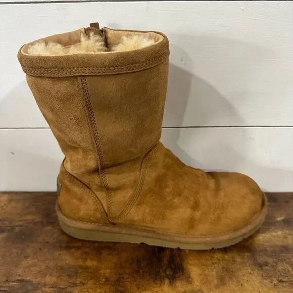 UGG Australia Roslyn ROSLYNN Mouton Boots Short Suede Side Zipper US ZS 6 - Picture 11 of 15